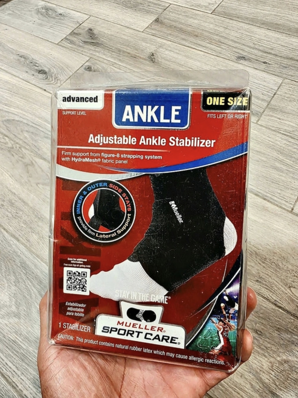 Mueller Sport Care Adjustable Ankle Stabilizer Brace Support One Size New NWT